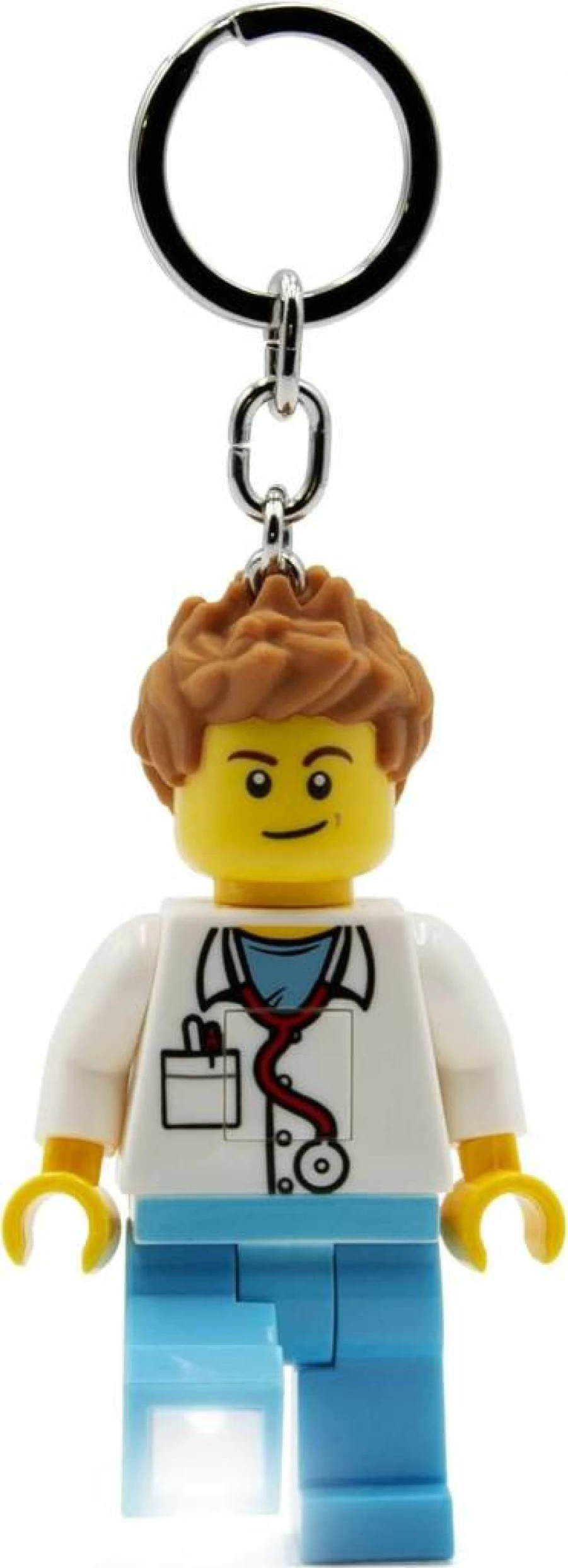 IQ 3 Inch Tall Doctor Lego-Compatible Figure Keychain Light - Portable Mini Toy for Kids (KE184H)