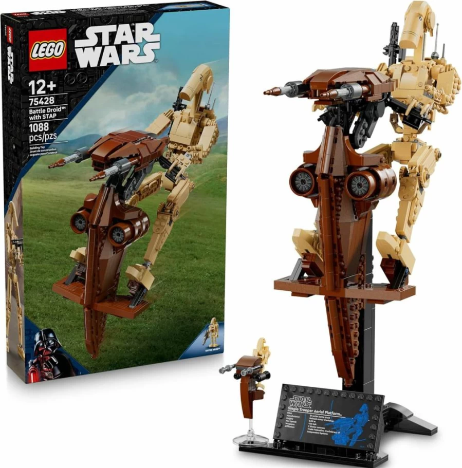 LEGO Star Wars Battle Droid Set 75428 - Buildable Phantom Menace Model Kit for Kids Ages 12+, STEM Learning Toy, Creative Gift for Boys & Girls