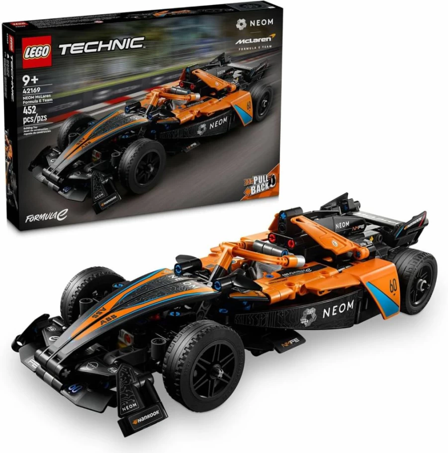 LEGO Technic McLaren Formula E Race Car 42169 Building Set for Kids Ages 9+ with V10 Engine & Steering, STEM Toy for Boys & Girls, Ideal Birthday Gift