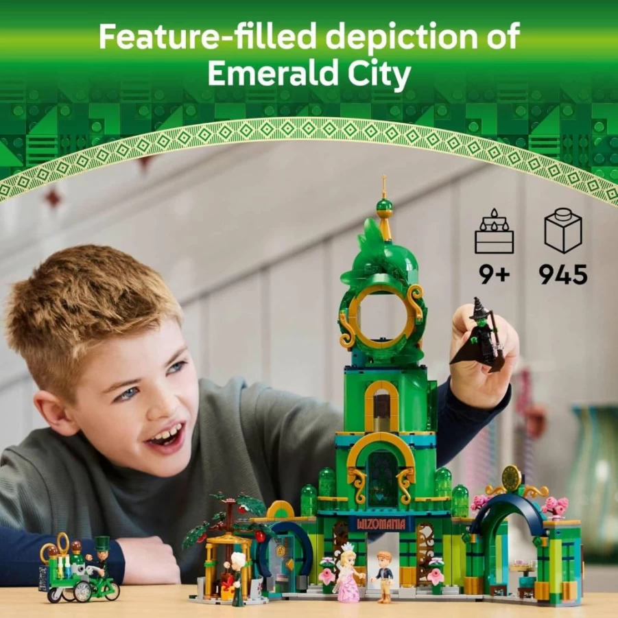 LEGO 75684 Wicked Emerald City Building Set with Glinda & Elphaba Minidolls - Creative Toy for Kids Ages 9+ - Gift for Boys and Girls