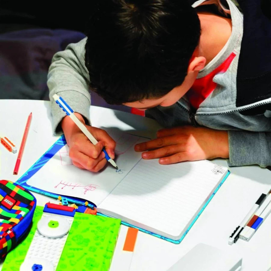 IQ Lego-Themed Gel Pens Set - 3 Pack with Buildable Bricks for Creative Fun