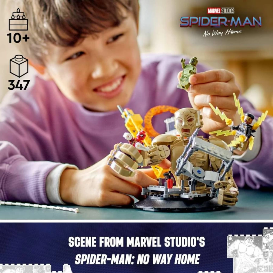 LEGO Marvel Spider-Man No Way Home 76280 Building Toy Set with Spider-Man & Sandman Figures, Super Hero Action Playset for Kids, Boys, Girls, Collectible Gift