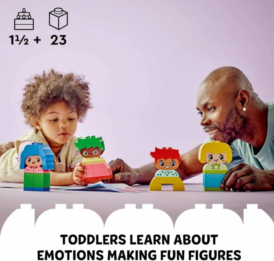 LEGO DUPLO My First Emotions & Feelings Building Toy with 4 Characters, Social Emotional Learning Activity for Toddlers & Preschoolers Ages 1+ (10415)