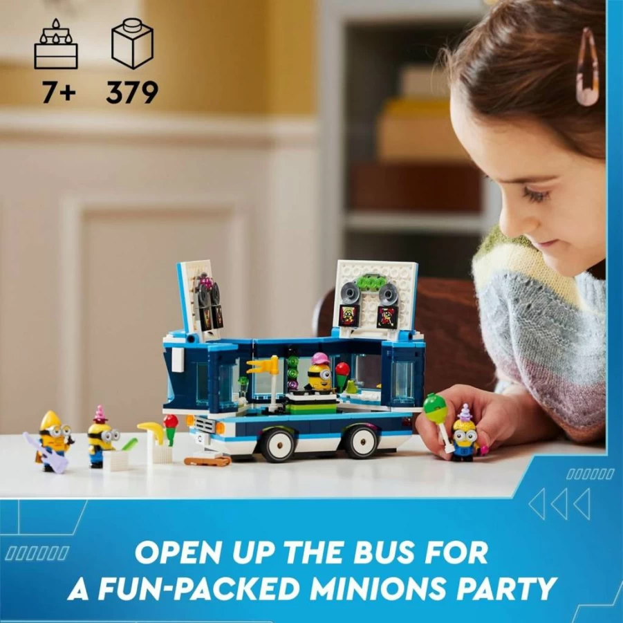 LEGO Despicable Me 4 Minions Music Party Bus Building Set 75581 - Creative Fun Toy for Kids Ages 7+, Gru’s Minion Playhouse Gift for Boys and Girls