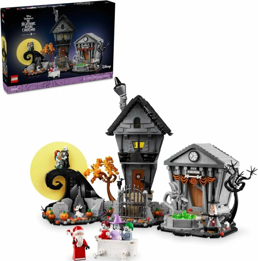 LEGO Disney The Nightmare Before Christmas Building Set 21351 - Collectible DIY Craft for Adults, Jack Skellington Minifigure, Movie Decor, Gift for Fans Ages 18+