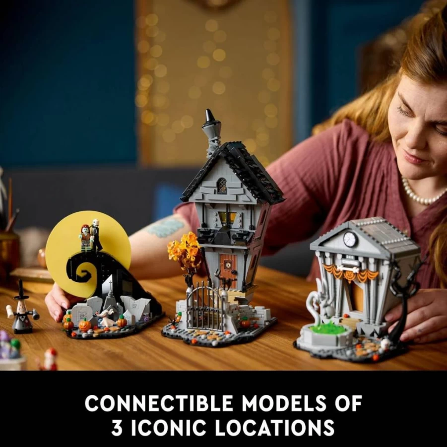LEGO Disney The Nightmare Before Christmas Building Set 21351 - Collectible DIY Craft for Adults, Jack Skellington Minifigure, Movie Decor, Gift for Fans Ages 18+