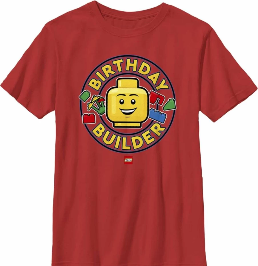 Fifth Sun Boys' Lego Birthday Builder Graphic Short Sleeve T-Shirt