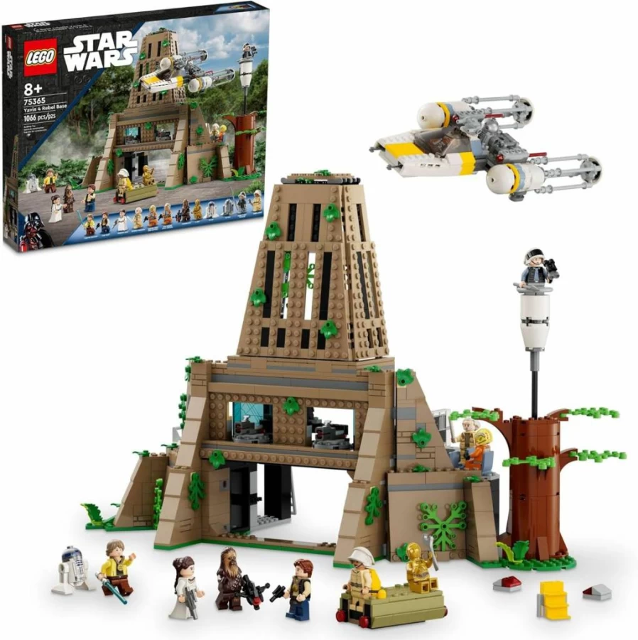 LEGO Star Wars Yavin 4 Rebel Base 75365 Building Set with 12 Minifigures, Y-Wing Starfighter, Command Room & Medal Ceremony Stage | Star Wars Toys for Kids Ages 8+ | A New Hope Playset