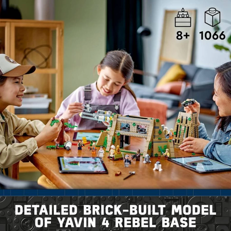LEGO Star Wars Yavin 4 Rebel Base 75365 Building Set with 12 Minifigures, Y-Wing Starfighter, Command Room & Medal Ceremony Stage | Star Wars Toys for Kids Ages 8+ | A New Hope Playset