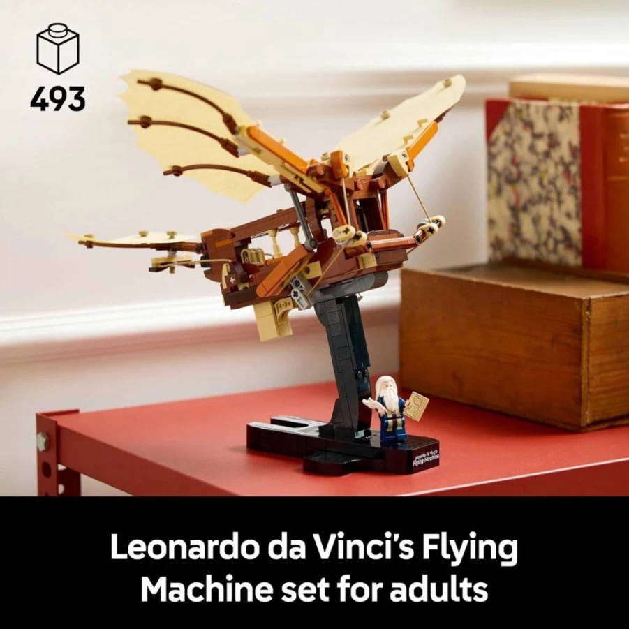 LEGO Icons Leonardo Da Vinci Flying Machine Building Set 10363 - Ornithopter DIY Kit for Adults, Home & Office Decor with Display Stand, Creative Gift for Ages 18+