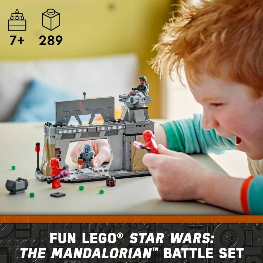 LEGO Star Wars 75386 The Mandalorian Building Set with Paz Vizsla, Moff Gideon, and 4 Minifigures, Creative Construction Toy for Kids Ages 7+, Ideal Star Wars Gift for Boys and Girls