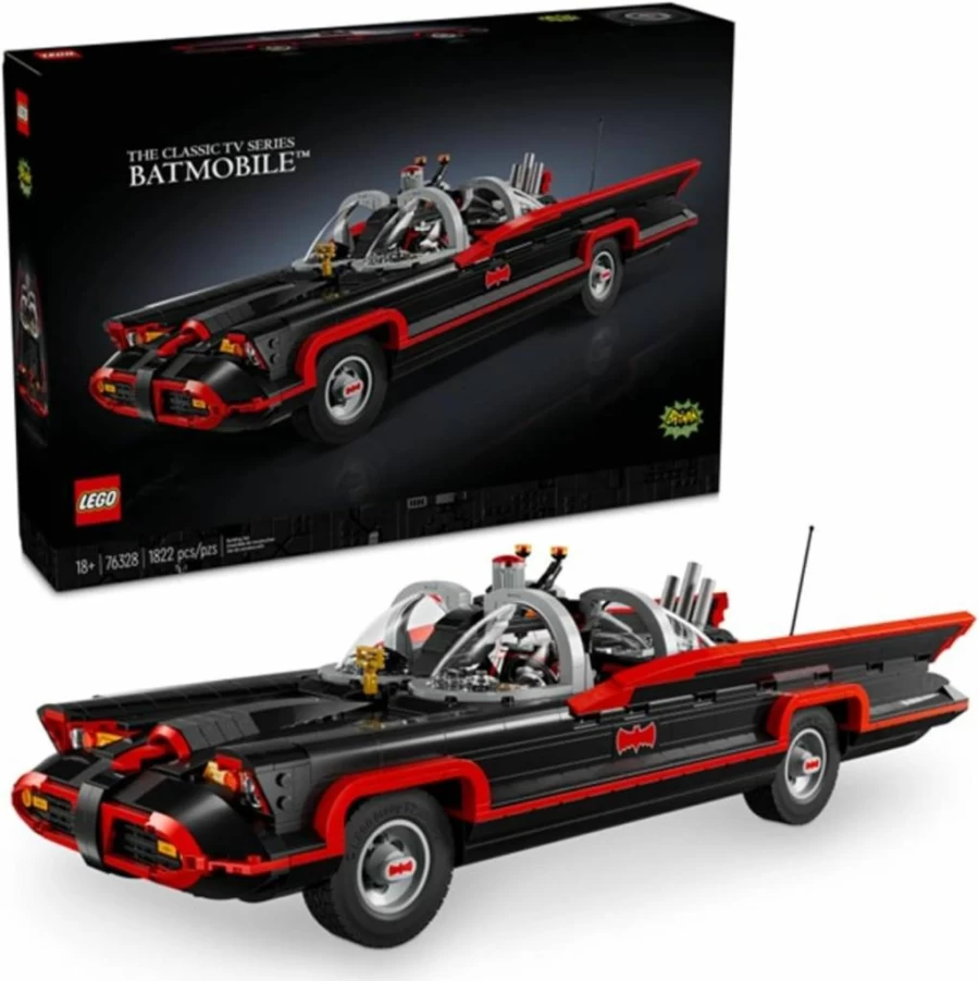 LEGO 76328 DC Batman Classic TV Series Batmobile Building Set – 1966 Inspired Collectible Model Car for Adults & Superhero Fans