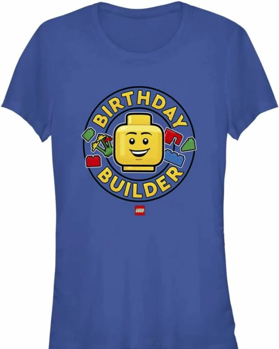 Fifth Sun Women's Lego-Inspired Birthday Builder Graphic Short Sleeve T-Shirt