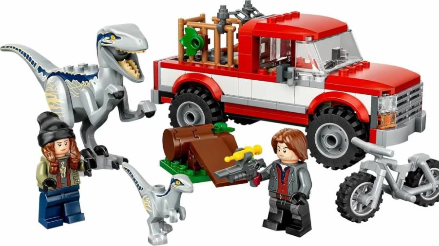LEGO Jurassic World Blue & Beta Velociraptor Capture Set 76946 with Truck, 2 Indoraptor Dinosaurs & Minifigures – Dominion Movie Toy for Kids Ages 6+