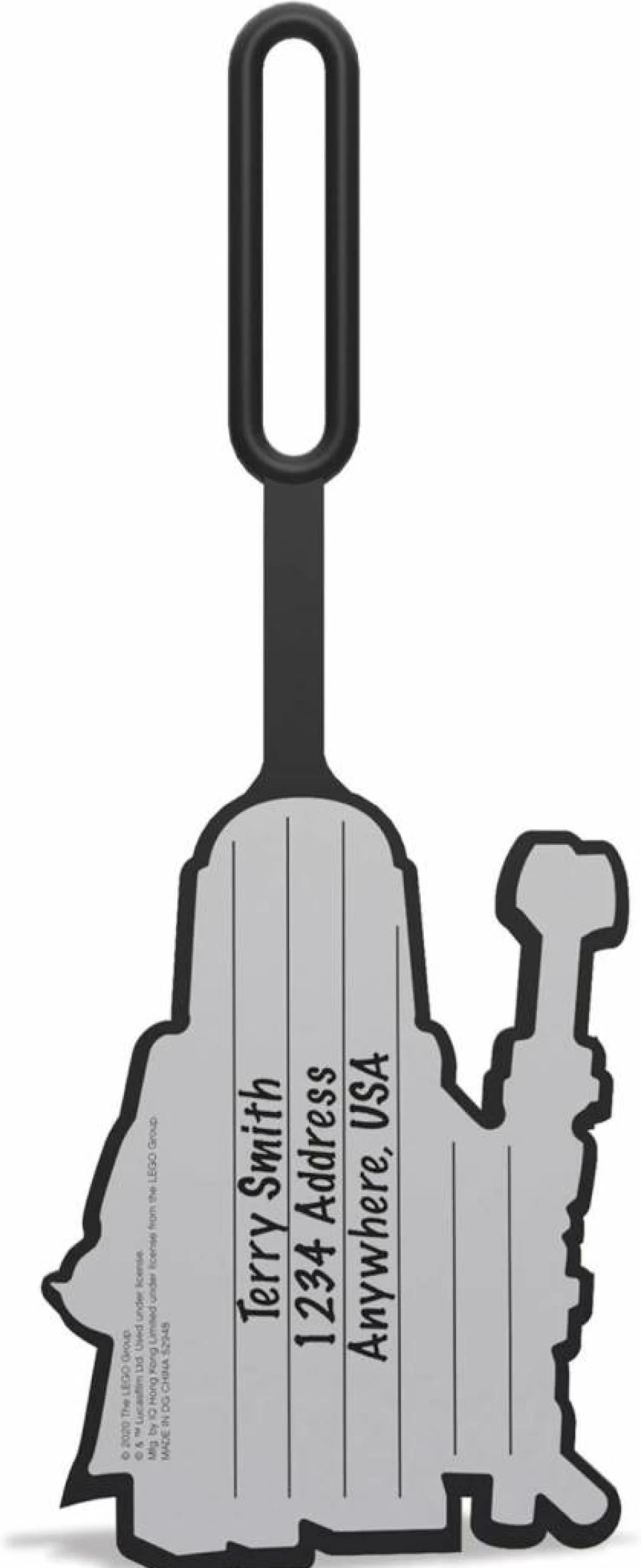 IQ Star Wars Mandalorian & Grogu Silicone Luggage Tag - 6.5" Travel ID Tag for Suitcase Backpack with Writable Surface