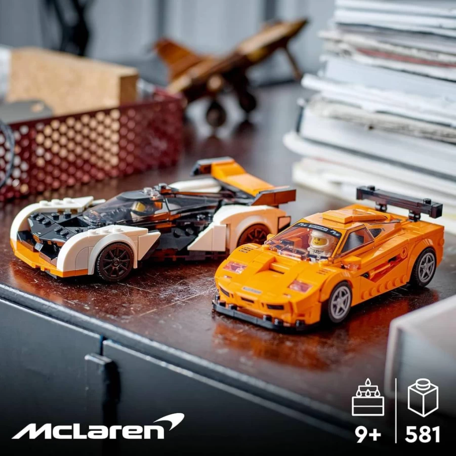 LEGO Speed Champions McLaren Solus GT & F1 LM 76918 Building Kit (2023) – Collectible Hypercar Models, Dual Race Car Set, Gift for Kids Ages 9+