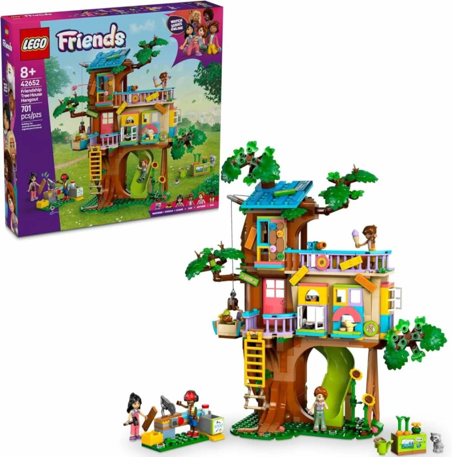 LEGO Friends 42652 Friendship Tree House Building Set with 4 Mini Dolls & 2 Animal Figures - Creative Pretend Play Gift for Kids Ages 8+ - Girls & Boys Birthday Toy