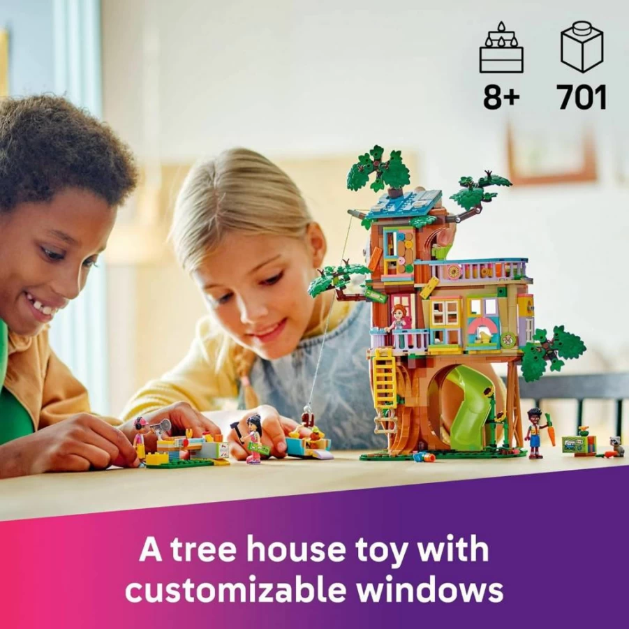 LEGO Friends 42652 Friendship Tree House Building Set with 4 Mini Dolls & 2 Animal Figures - Creative Pretend Play Gift for Kids Ages 8+ - Girls & Boys Birthday Toy