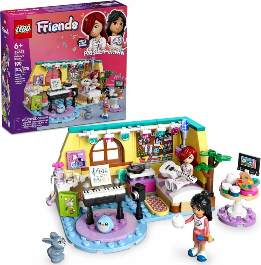 LEGO Friends 42647 Paisley's Room Building Set with 2 Mini-Dolls, Bunny Figure & Plushie-Style Piece - Creative Pretend Play Toy for Kids Ages 6+ - Perfect Birthday Gift for Girls and Boys