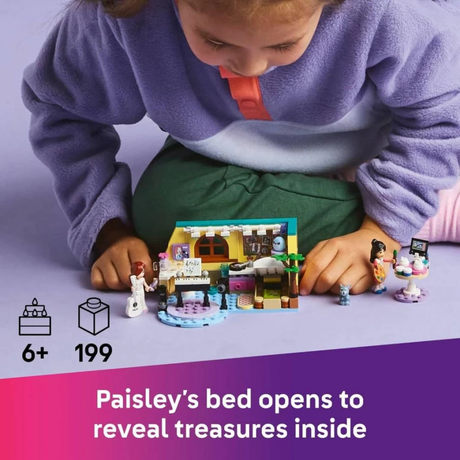 LEGO Friends 42647 Paisley's Room Building Set with 2 Mini-Dolls, Bunny Figure & Plushie-Style Piece - Creative Pretend Play Toy for Kids Ages 6+ - Perfect Birthday Gift for Girls and Boys