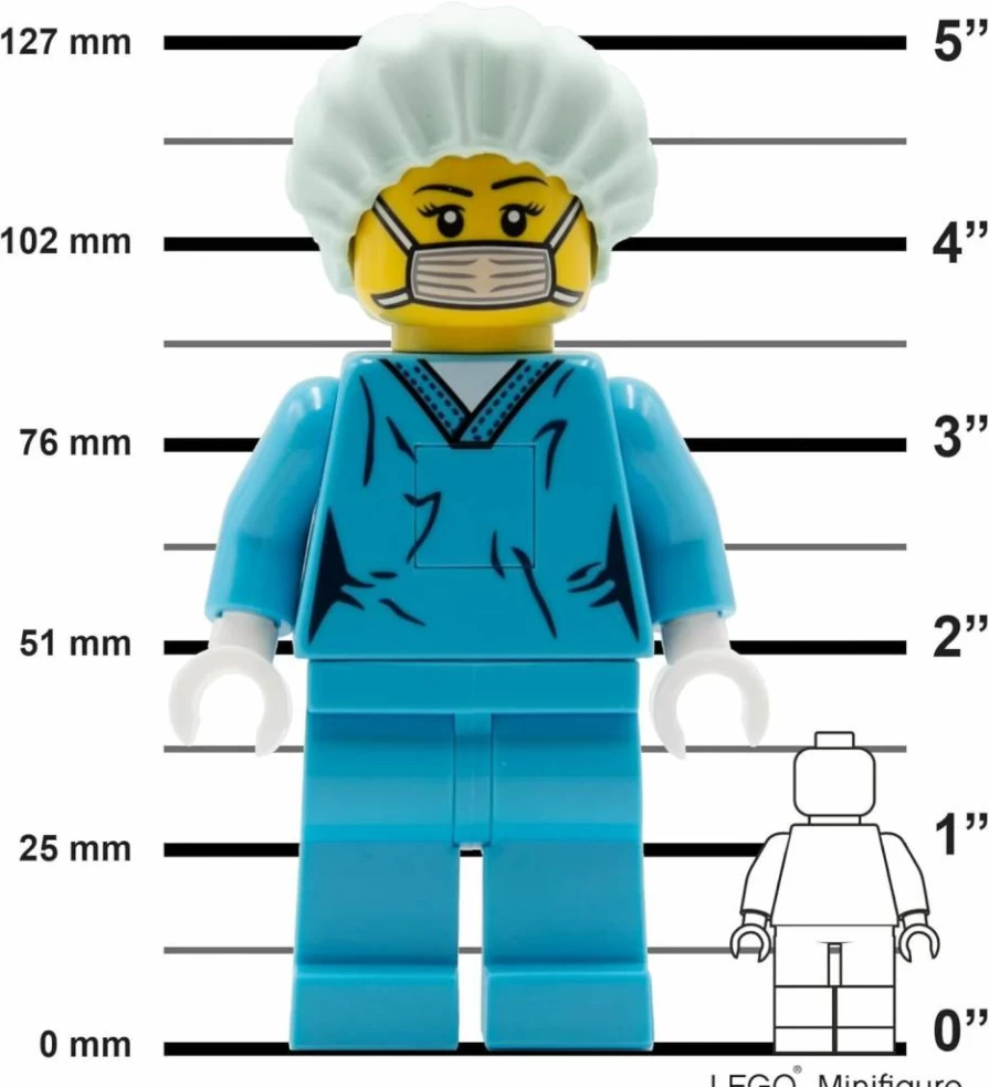 IQ 5 Inch Tall Surgeon Torch Building Blocks Figure - Classic Construction Toy for Kids