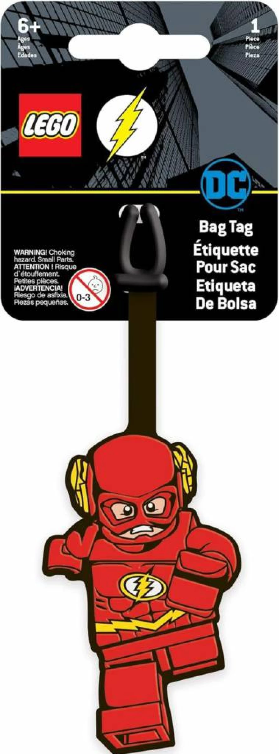 IQ The Flash Silicone Luggage Tag - Durable Travel Accessory for Suitcases, Backpacks & Beach Bags - 6.6 Inch DC Comics Inspired Design