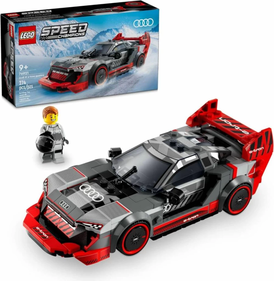 LEGO Speed Champions Audi S1 E-Tron Quattro 76921 Race Car Building Set with Minifigure, Creative Toy for Kids Ages 9+, Perfect Gift for Boys and Girls