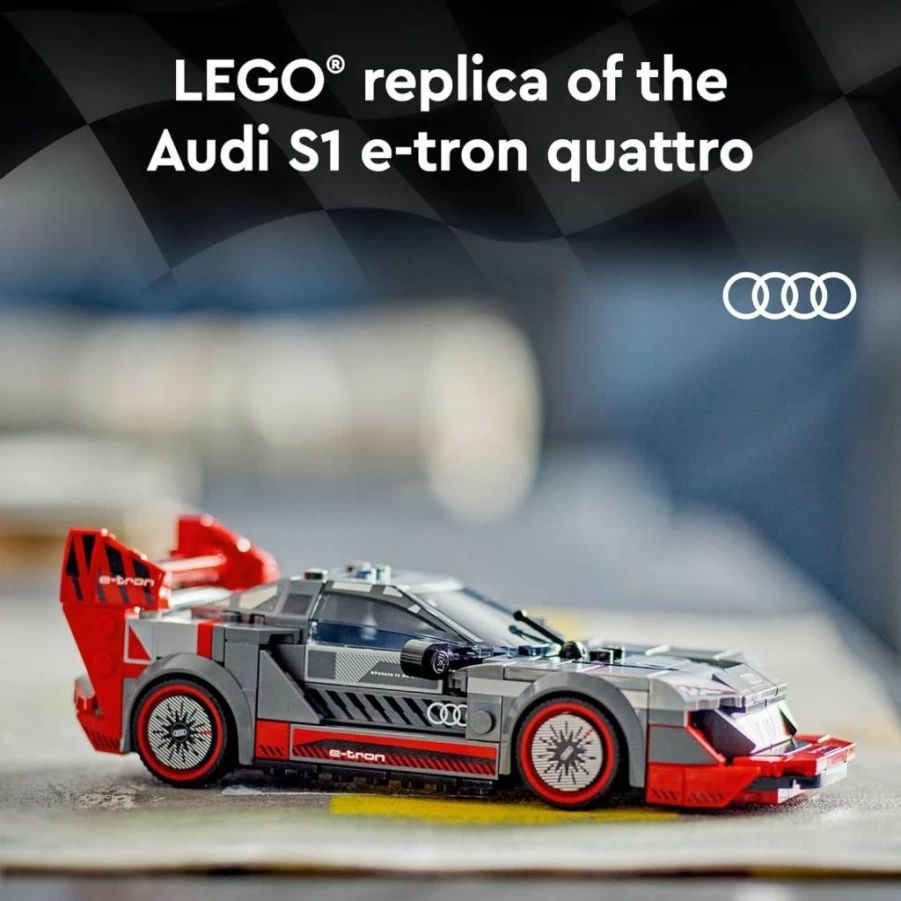LEGO Speed Champions Audi S1 E-Tron Quattro 76921 Race Car Building Set with Minifigure, Creative Toy for Kids Ages 9+, Perfect Gift for Boys and Girls
