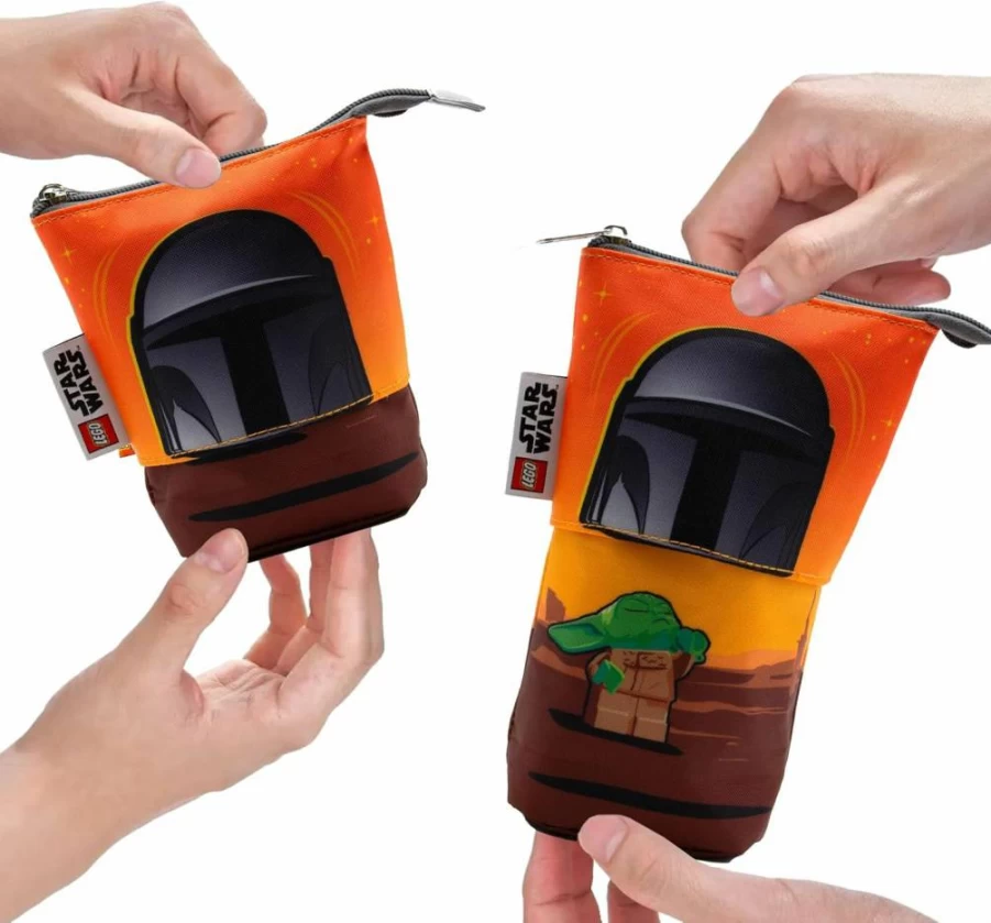 IQ Lego Star Wars The Mandalorian Grogu Pop-Up Pencil Case (53459) - Durable School Supplies for Fans