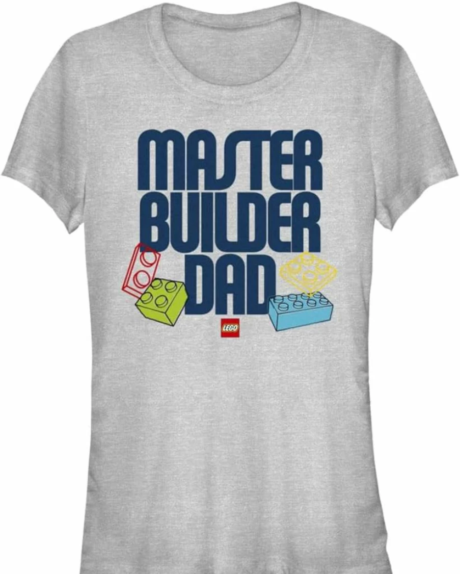 Fifth Sun Women's Lego Builder Graphic Short Sleeve T-Shirt - Heather Tee Casual Top