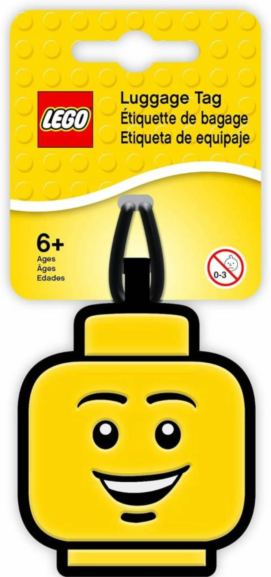 IQ Lego-Inspired Iconic Boy's Luggage Tag - Durable Travel ID for Kids