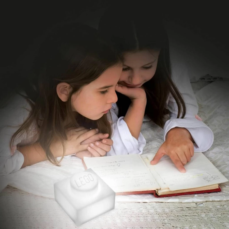 IQ LEGO 1x1 Plate Night Light - Soft Silicone Color Changing Lamp for Kids & Adults, Cozy White LED Ambiance Light for Bedroom, Desk & Home Decor