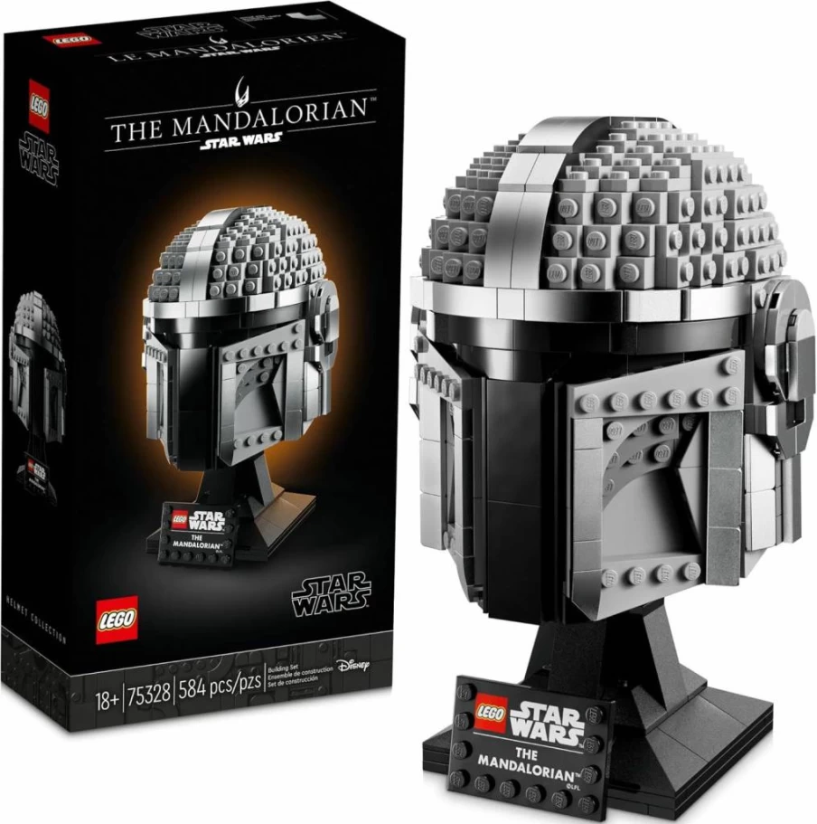 LEGO Star Wars The Mandalorian Helmet 75328 Building Kit for Adults – Collectible Display Model, Creative Gift for Fans, Men & Women