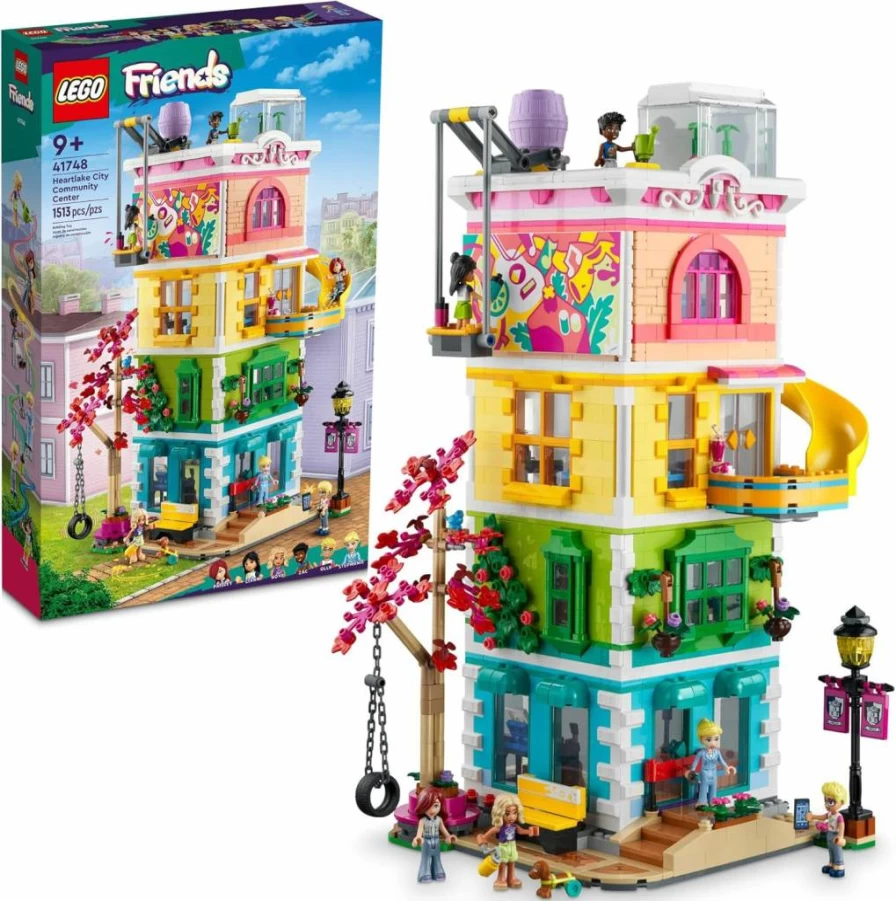 LEGO Friends Heartlake City Community Center 41748 Building Set with 6 Mini-Dolls, Pet Dog & Accessories, Creative Role-Play Gift for Kids Ages 9+