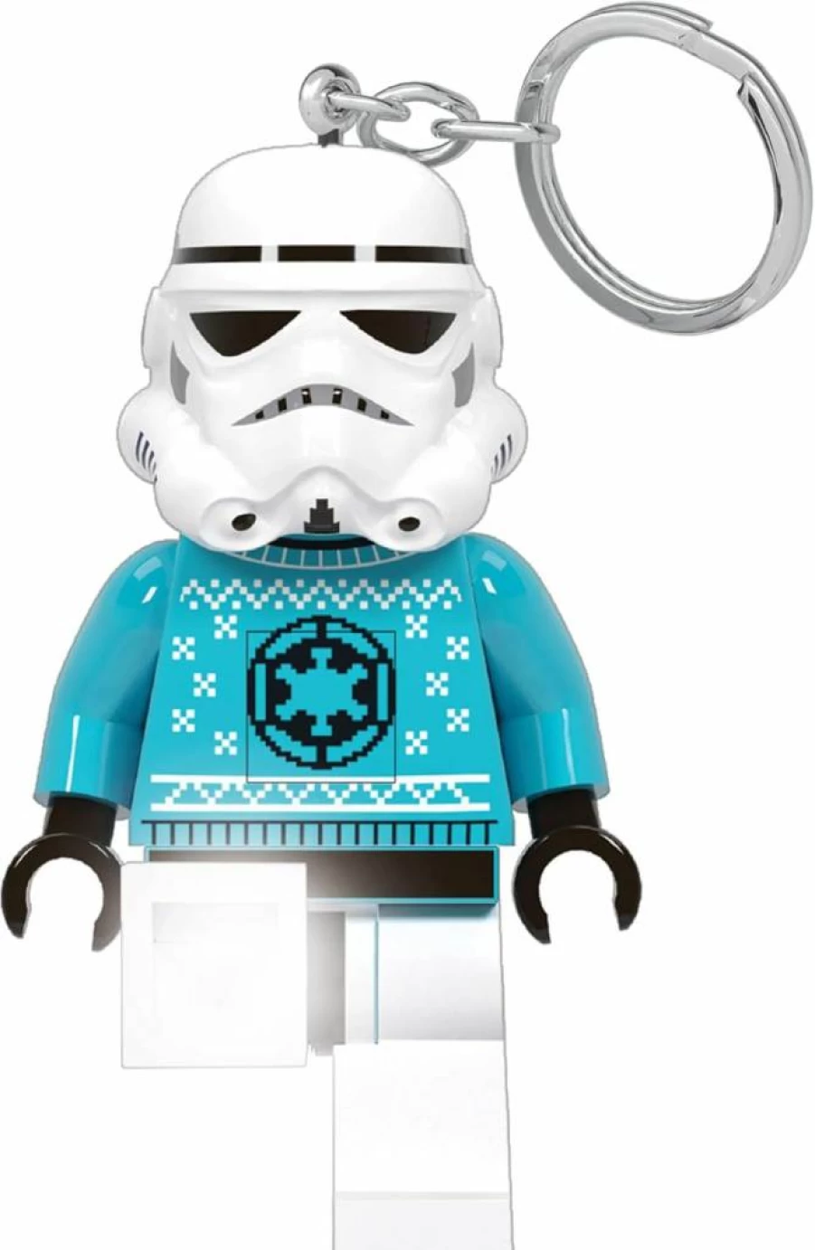 IQ Stormtrooper Holiday Key Light - 3" Lego Star Wars LED Desk Lamp with Ugly Sweater Design - Ke174H