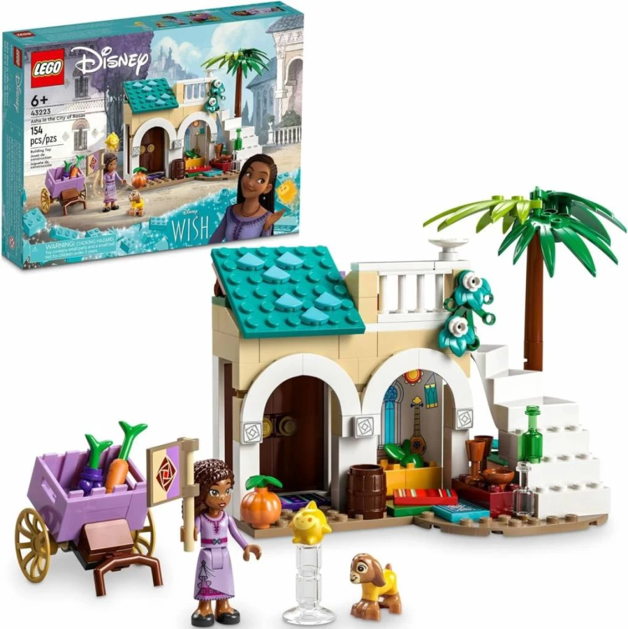 LEGO Disney Wish Asha Building Set 43223 | City of Rosas Model Kit for Creative Play | Ages 6+ Kids Gift | Inspired by Disney Movie Adventure