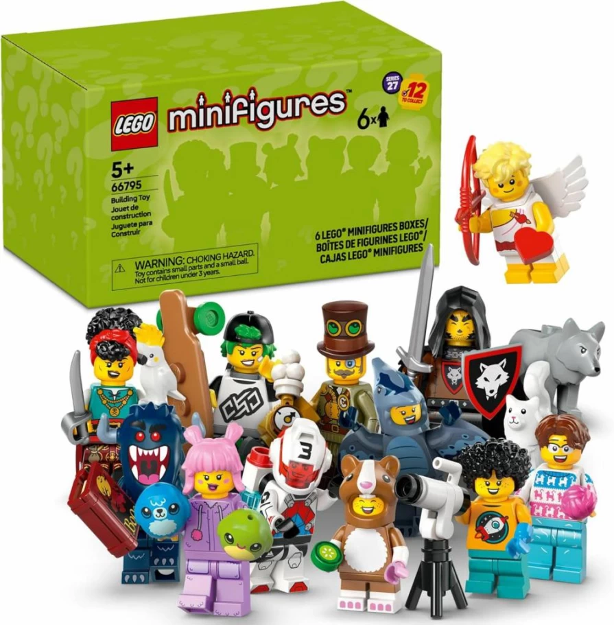 LEGO Minifigures Series 27 Mystery Pack (6 Figures) - Blind Bag Collectible Toys for Kids Ages 5+ - 12 Possible Characters - Birthday Gift Idea - Set 66795