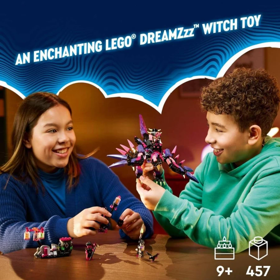 LEGO Dreamzzz The Never Witch's Nightmare Creatures Building Set with Mech, Wolf, Raven & 5 Minifigures for Kids Ages 9+ (71483) Fantasy Animal Toy