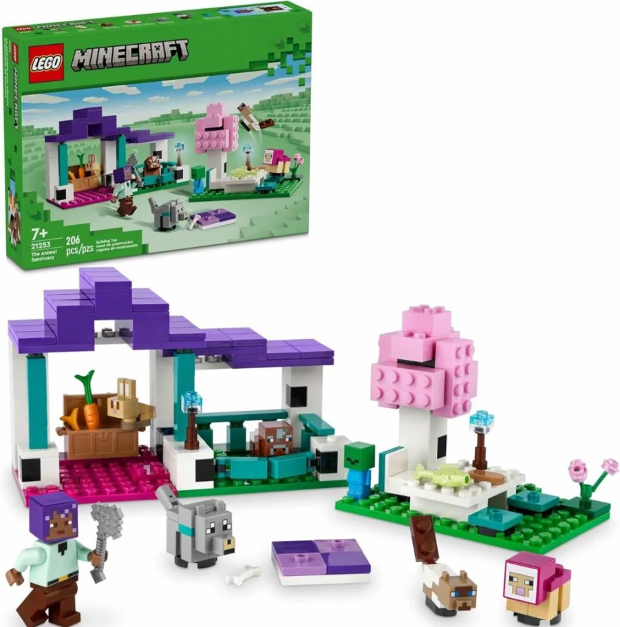 LEGO Minecraft 21253 The Animal Sanctuary Building Set - Creative Toy for Kids Ages 7+, Minecraft Biome Model with Popular Figures, Gift for Gamers and Builders