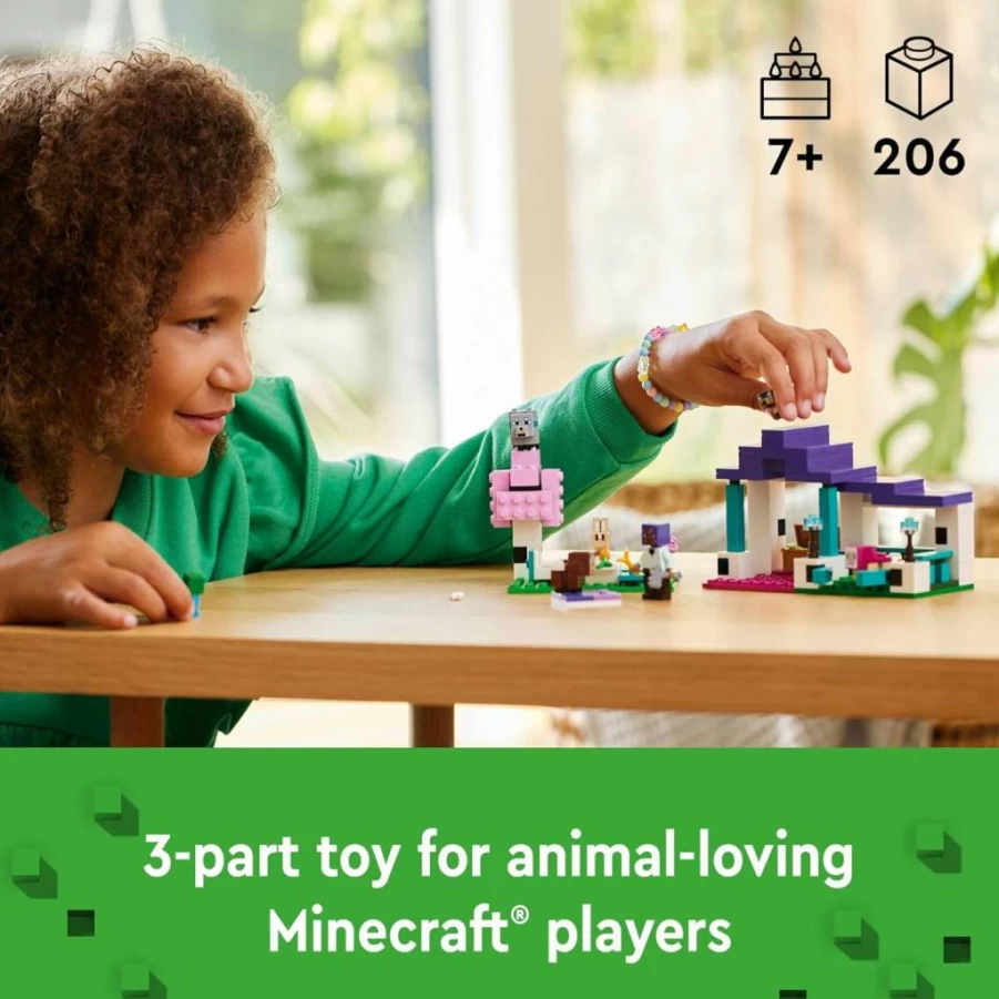 LEGO Minecraft 21253 The Animal Sanctuary Building Set - Creative Toy for Kids Ages 7+, Minecraft Biome Model with Popular Figures, Gift for Gamers and Builders