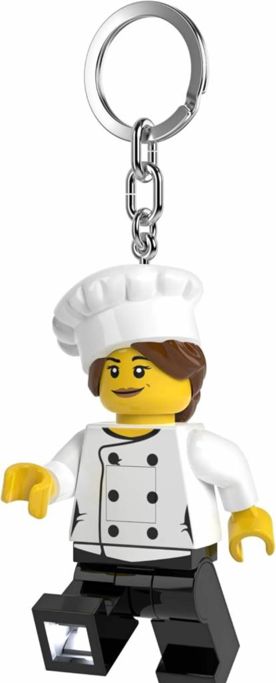 IQ 3 Inch Tall Lego Minifigures Keychain Light - Female Chef Building Block Toy (Ke218H)
