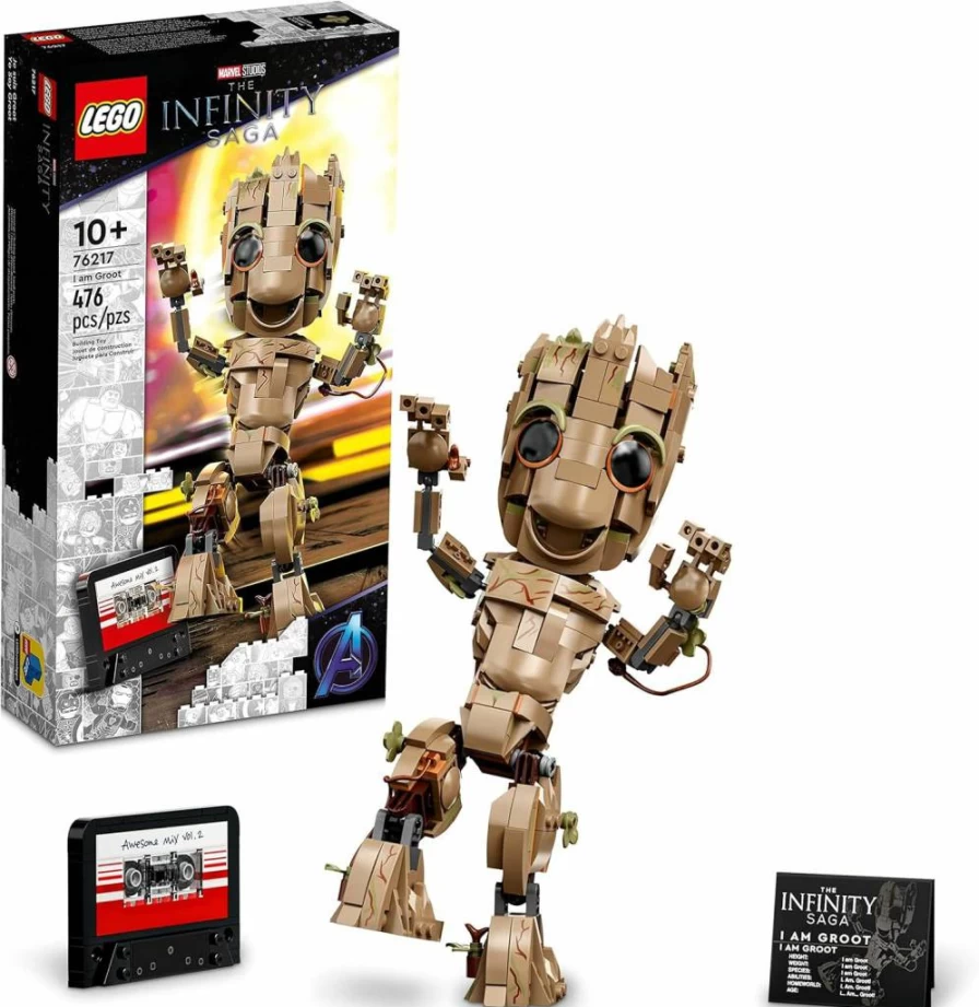 LEGO Marvel Guardians of the Galaxy I Am Groot 76217 Building Kit - Collectible Baby Groot Action Figure Model Set for Kids Ages 10+, Avengers Gift Idea