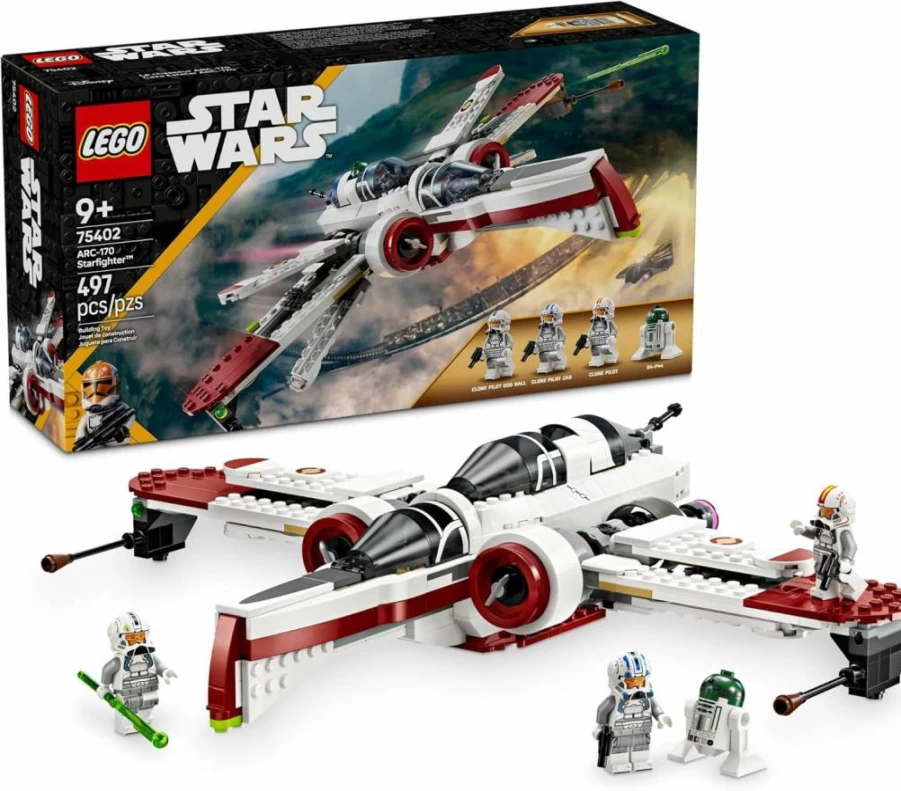 LEGO Star Wars ARC-170 Starfighter Building Set 75402 | Revenge of The Sith Spaceship Model Kit for Kids Ages 9+ | Creative Gift for Boys & Girls