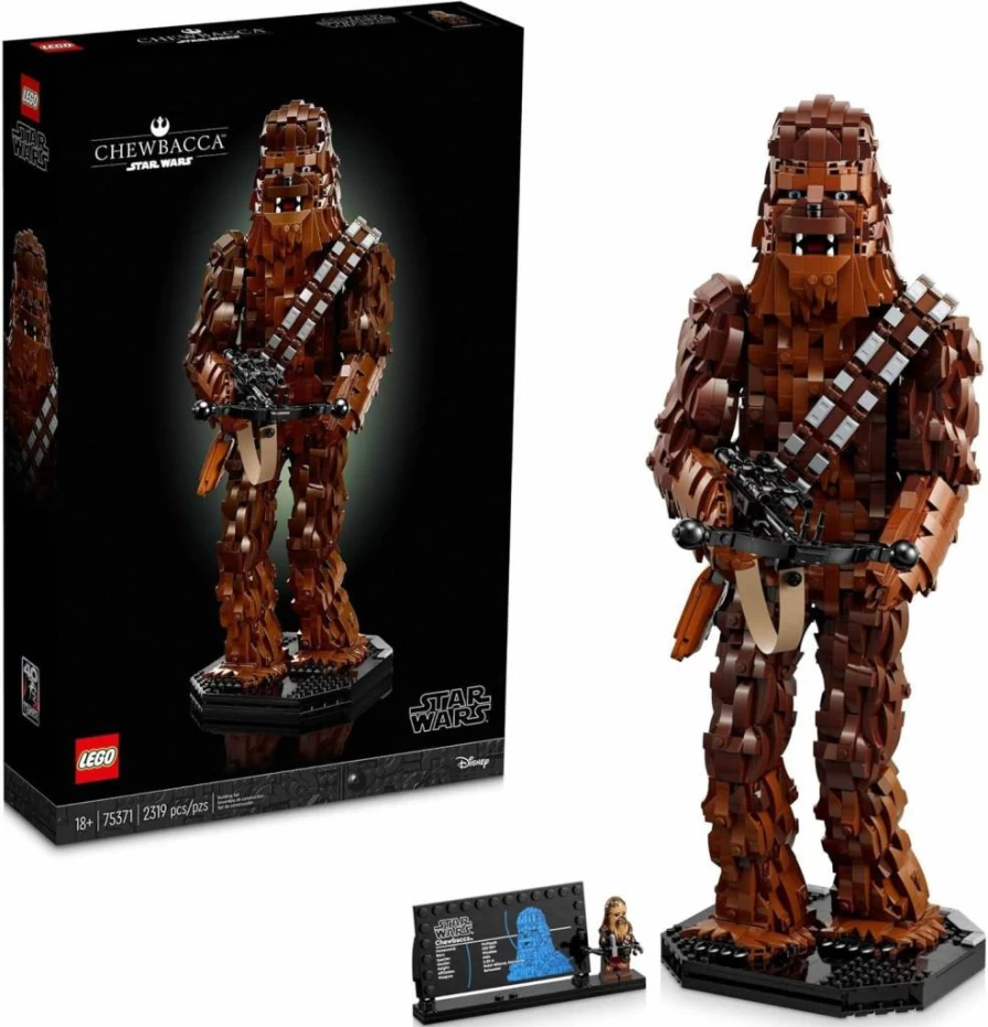 LEGO Star Wars 75371 Buildable Chewbacca Collectible Toy for Adults & Teens - Original Trilogy Model Kit for Display & Gifting