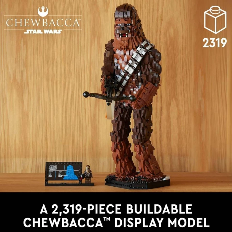 LEGO Star Wars 75371 Buildable Chewbacca Collectible Toy for Adults & Teens - Original Trilogy Model Kit for Display & Gifting