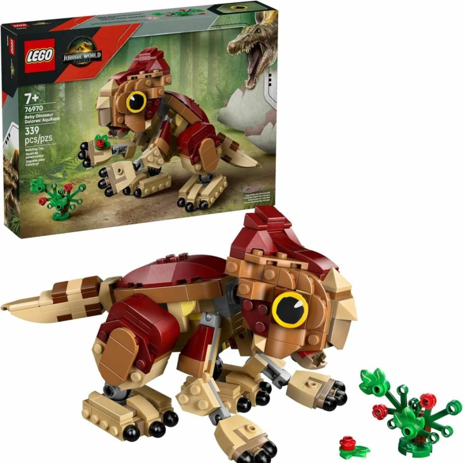 LEGO Jurassic World 76970 Aquilops Baby Dinosaur Toy Set - Creative Building Kit for Kids Ages 7+, Educational STEM Gift for Boys & Girls, Dinosaur Lovers Birthday Present