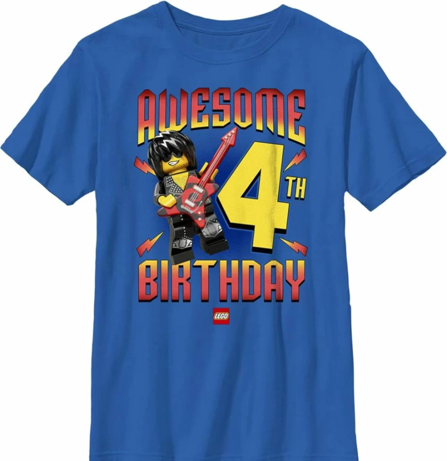 Fifth Sun Boys Lego Birthday Short Sleeve T-Shirt - Kids Iconic Awesome Graphic Tee