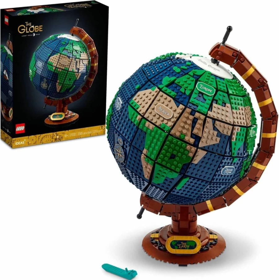 LEGO Ideas 21332 The Globe Building Set for Adults, DIY World Map Model Kit, Creative Travel & Geography Gift, Home Office Decor