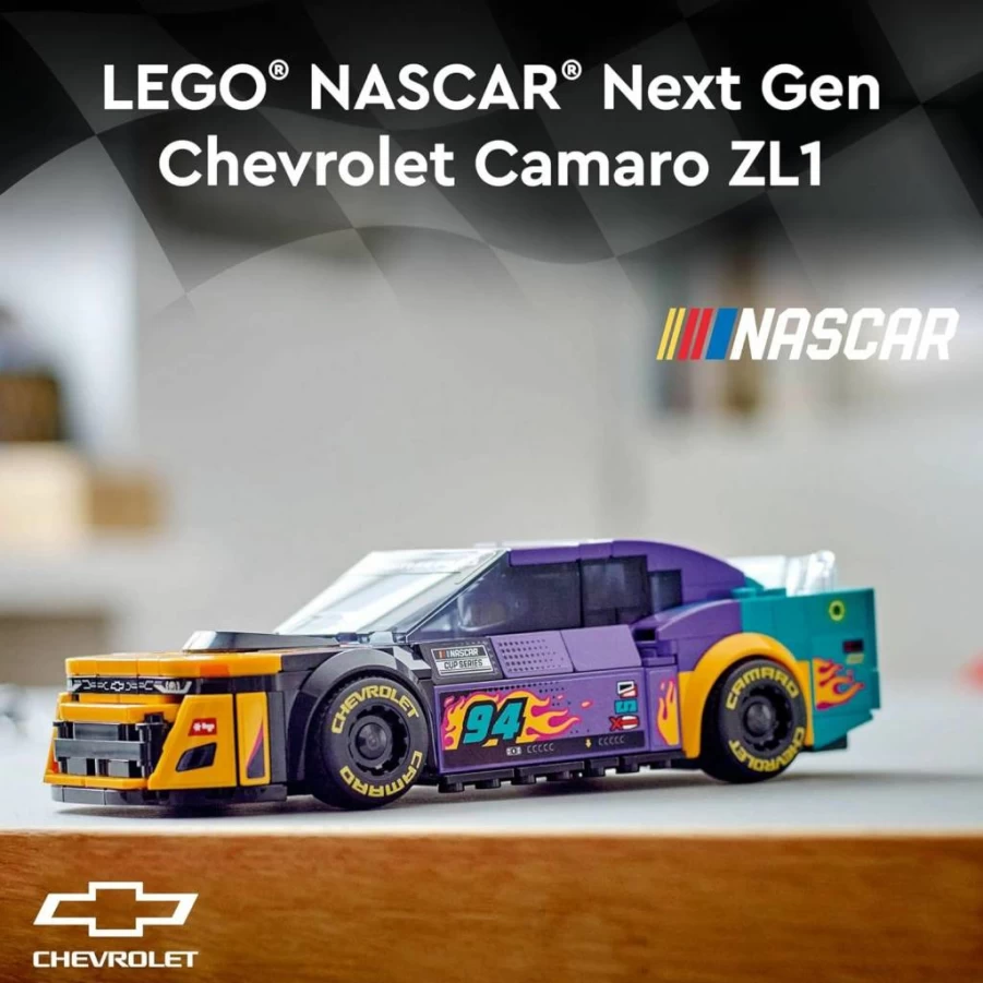 LEGO Speed Champions NASCAR Next Gen Chevrolet Camaro ZL1 Race Car Building Set 76935 – Collectible Model Toy for Kids Ages 9+