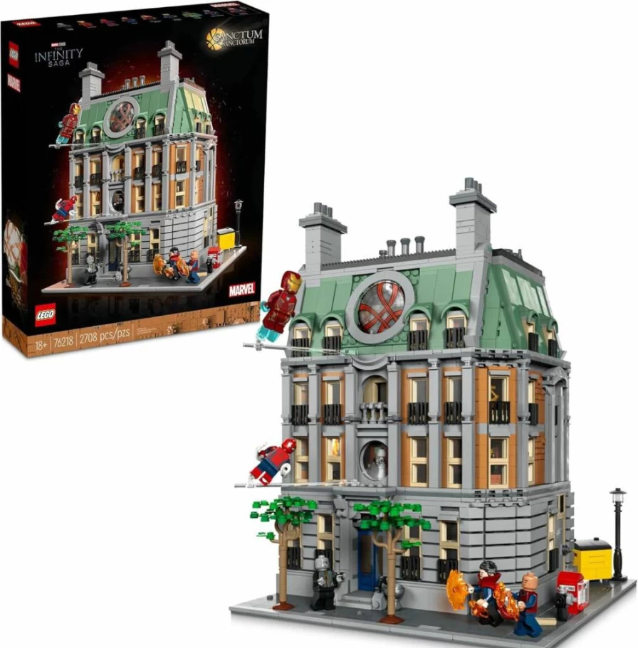 LEGO Marvel Sanctum Sanctorum 76218 Building Set with 9 Minifigures – Doctor Strange, Spider-Man, Iron Man, Avengers Collectible